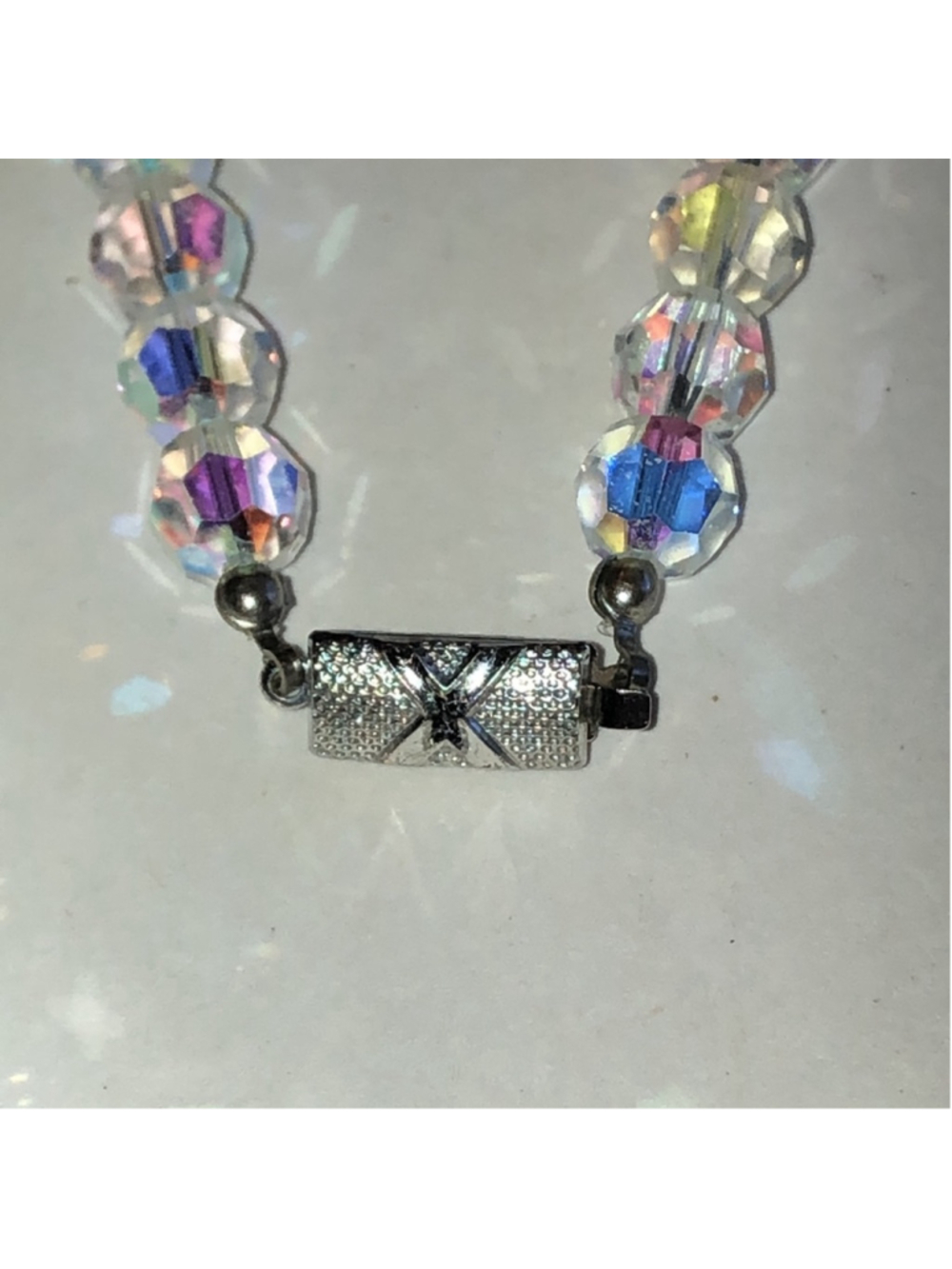 Vintage Aurora Crystal Beaded Boho Necklace - Picture 5 of 7